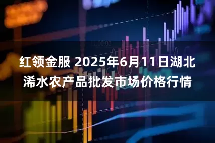 红领金服 2025年6月11日湖北浠水农产品批发市场价格行情